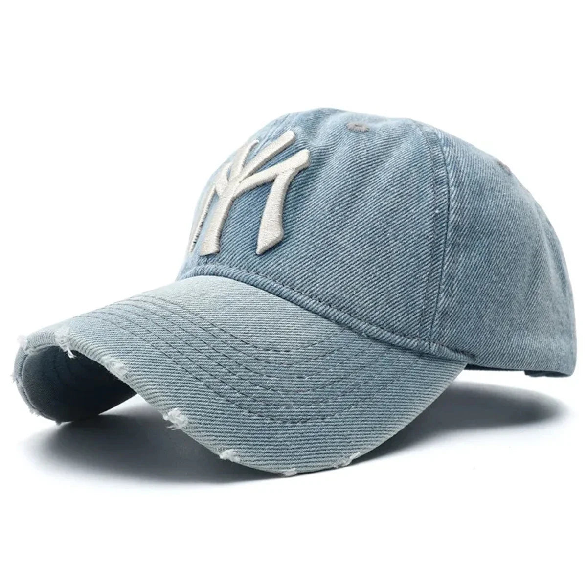Unisex Letter Embroidery Washed Cowboy Baseball Caps Spring and Autumn Outdoor Adjustable Casual Hats Sunscreen Hat