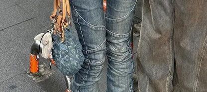 Women's Low Rise Flare Denim Pants Stacked Jeans Abi Bell Bottom Long Trousers Japanese Y2k Grunge Designer High Street Skinny