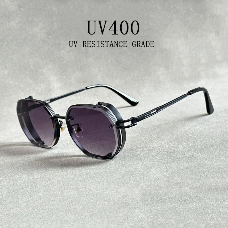 Punk Sunglasses For Men Vintage Steampunk Sunglasses Women Trendy Luxe Square Fashion Glasses Dropshipping Gafas De Sol Hombre