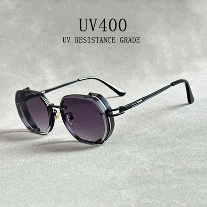 Punk Sunglasses For Men Vintage Steampunk Sunglasses Women Trendy Luxe Square Fashion Glasses Dropshipping Gafas De Sol Hombre