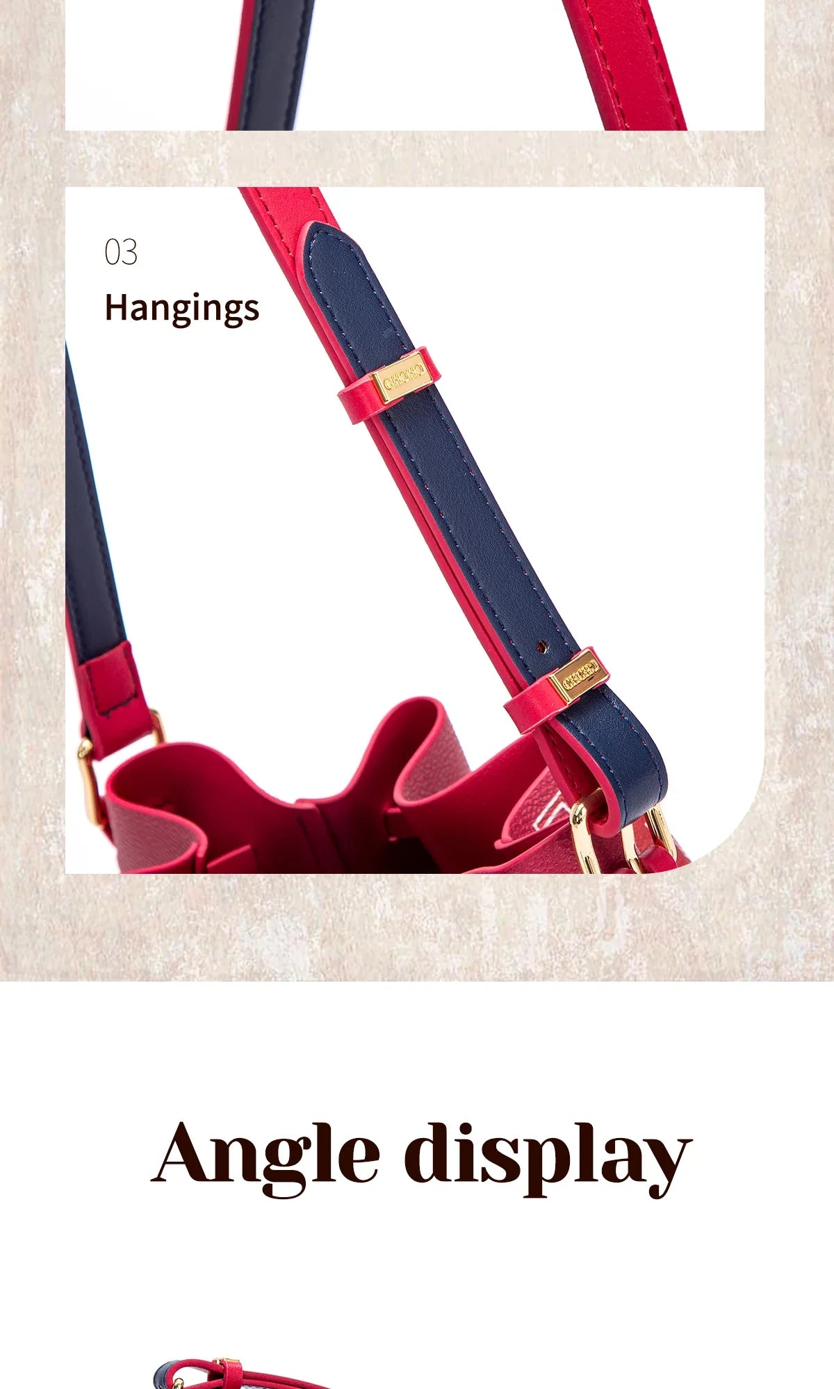 Seasonal New Arrival Fashionable Classic Women's Bucket Bag Color-Blocked Letter Print Design Women's New Shoulder Bag