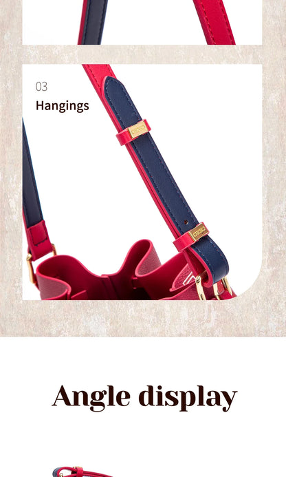 Seasonal New Arrival Fashionable Classic Women's Bucket Bag Color-Blocked Letter Print Design Women's New Shoulder Bag