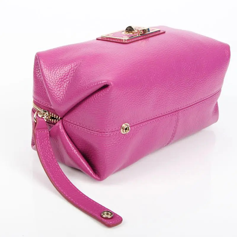 Fashion Trend Women Genuine Real Leather Underarm Bag Female Small Pouch Bag Lady Cosmetic Bags Make Up Beauty Bagsr