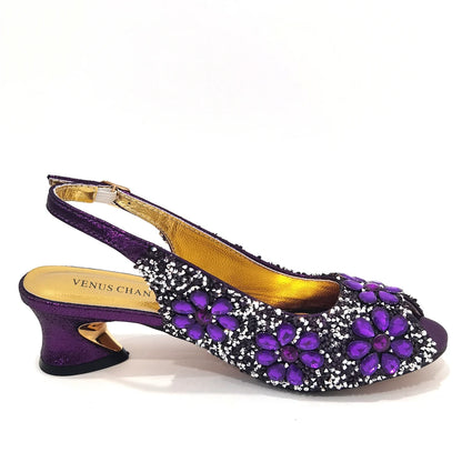 Summer Sandals for Party and Weddings Peep-Toe Bridal Shoes Women 2023 Comfortable Shoes and Bag Set for Lady
