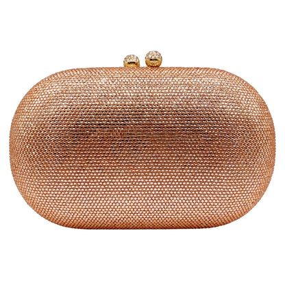 Middle East Diamond Embellished Evening Bag Pure Color Rhinestone Women's Clutch Handbag Polyester Daily Match Magnetic Buckle