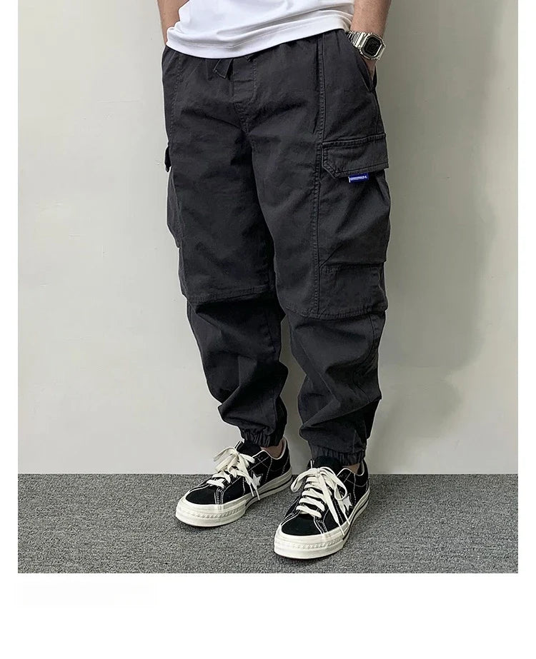 High Quality Cotton Cargo Pants For Men Japanese Streetwear Plus Size Tactical Pants Harajuku Casual Joggers Fashion Trousers