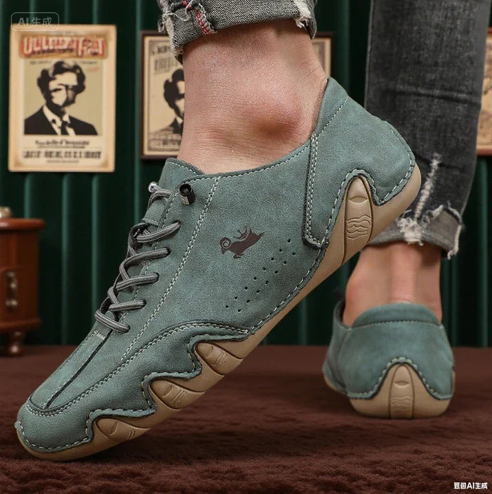 Ankle Boots for Men Fashionable Stitching Lightweight Comfortable Casual Walking Shoes Breathable Tennis Outdoor Driving Shoes