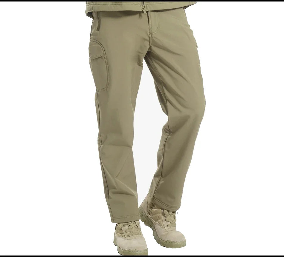 Tactical Pants Soft Shell Fleece Cargo Pants Men Hunting Pants Camouflage  Pant Casual Trousers Unisex Waterproof