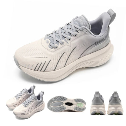 Bumper Elite Men Cushioning Running Shoes Heavy Duty Non-Slip Outdoor Athletic Sneakers Lace-Up Sport Shoes for Marathon