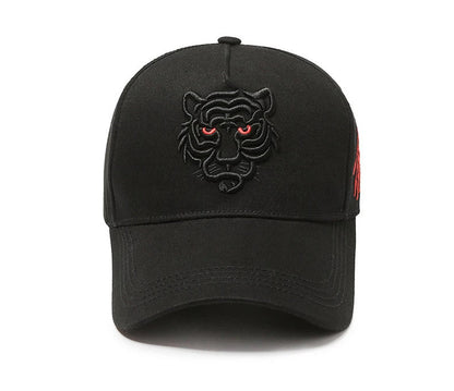 New Cotton Black Tiger Embroidery Baseball Cap Men Women Hip Hop Hat Summer Leisure Trucker Caps Unisex Snapback Hats Gorras