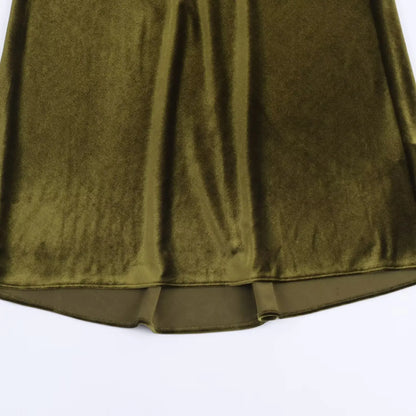 2025 Women Red V-Neck Holiday Style Satin Texture Long Dress Sleeveless Summer Women's Back Zipper Fashion Sling Dresses