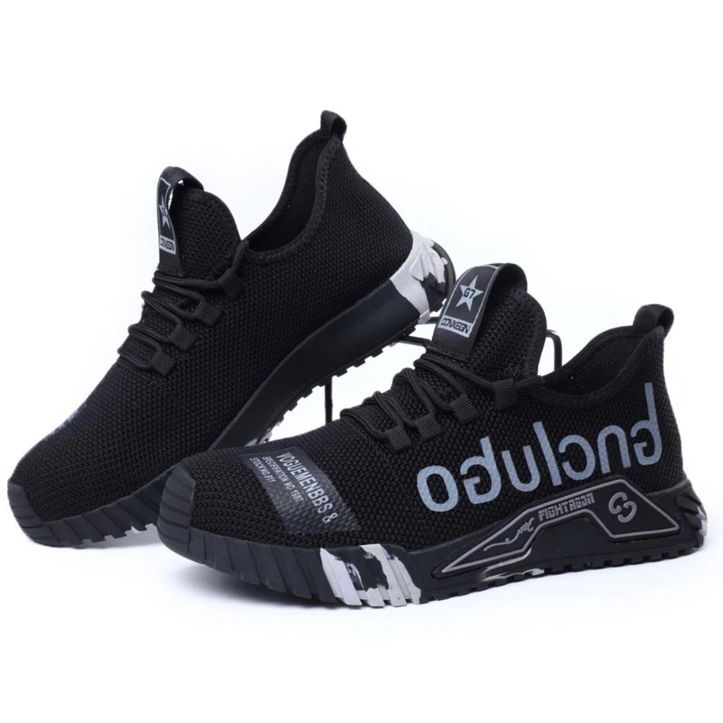 Lightweight Steel Toe Safety Shoes Men Anti-puncture Work Shoes Men Breathable Industrial Shoes Indestructible Work Safety Boots