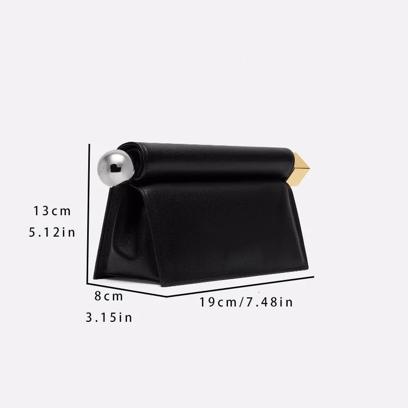 A New Luxury, Fashionable and Niche Rolled-up Clutch Bag for Women, A Versatile Folding Chain Single-shoulder Crossbody Bag