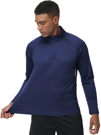 Summer Men UPF 50+ Long Sleeve T-Shirt, Breathable Rash Guard Pullover Tops for Sport Fishing Running Beach Surfing
