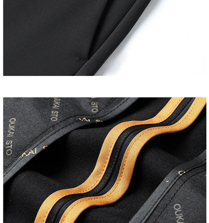 Men's New Loose Straight Leg Elastic Formal Pants, Business Tiger Head Western Style, All Seasons, Casual & Formal Wear