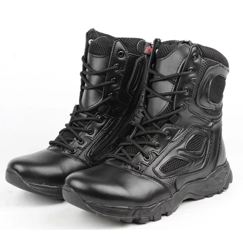 2025 Winter Tactical Boots Men Black Desert Safety Army Shoes Motorcycle Breathable Military Assault Combat Ankle Boots for Man