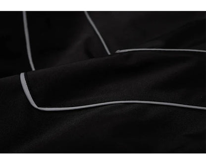 Reflective Striped Jacket Windbreaker Coat 2024 Men Hip Hop Streetwear Zipper Up Jacket Harajuku Thin Coats Sports Black Blue