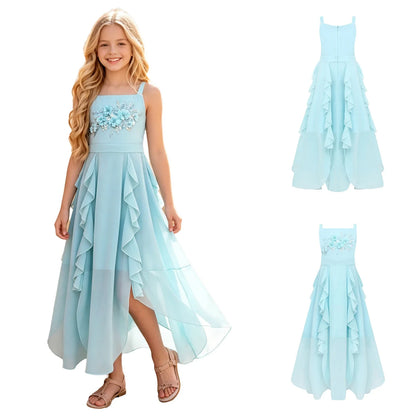 Girls Dresses Children Formal Wedding Party Pageant Gown for Special Occasions Graduation Ceremony Dress Flower Girl Clothes
