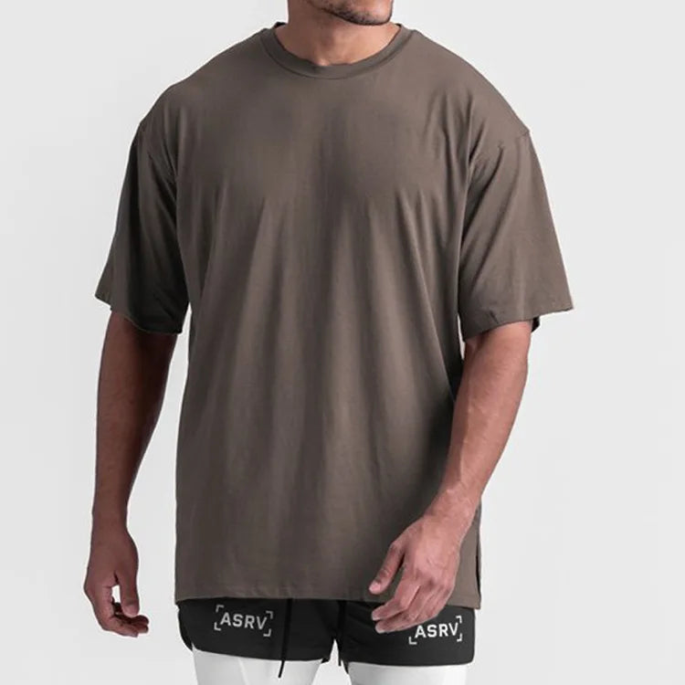 Men's Gym Splicing Quick Dry T-Shirt Breathability Patchwork Short Sleeve Sport T Shirt Fitness Shirt Trainer Sportswear