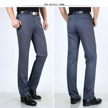 Men's Suit Pants High Quality Summer Men Dress Pants Straight Business Mens Formal Pants Big Size Classical Trousers