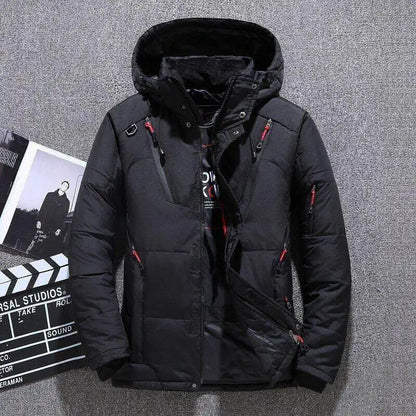 '-20 Degree Down Jacket Male Winter Parkas Men White Duck Down Jacket Hooded Outdoor Thick Warm Padded Snow Coat Oversize M-4XL