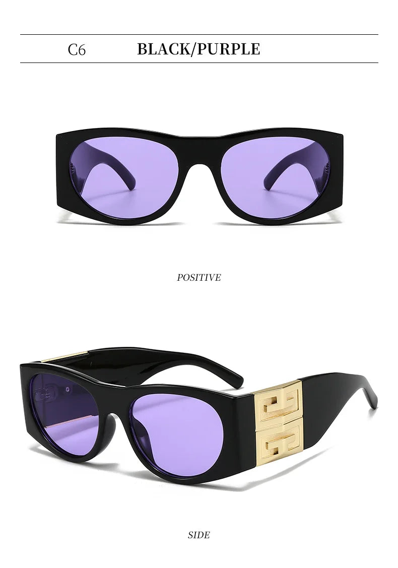 2025 Luxury Designer UV400 Large Frame Sunglasses Women Men New Trendy Sun Glasses Ladies Vintage Cool Gafas De Sol Eyeglasses