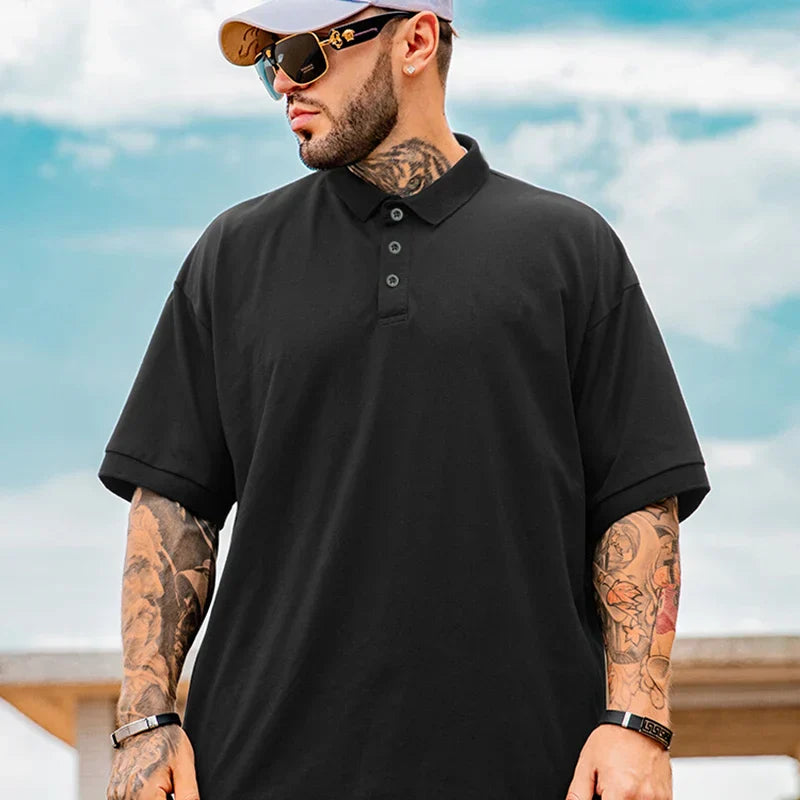 Plus Size Men Long Sleeve Polo Shirts Autumn Winter Polos 1XL-7XL 110-175kg Loose Oversized Tops Big Size Men Clothing 남자 폴로 셔츠