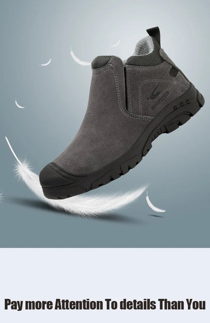 Anti-smash Anti-stab Safety Shoes for Men Construction Welding Work Shoes Wear-resistant Indestructible Shoes Outdoor Work Shoes