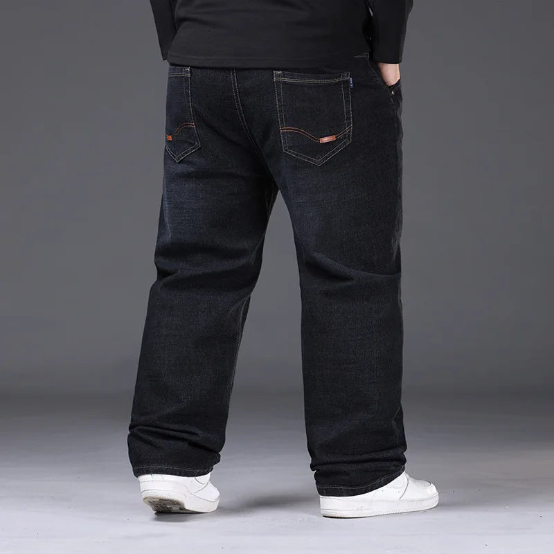 Plus Size Men's Jeans 42-50 High Stretch Denim Fabric Large Size Pants for 45-150kg Jeans Hombre Wide Leg Jeans Pantalon Homme