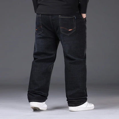Plus Size Men's Jeans 42-50 High Stretch Denim Fabric Large Size Pants for 45-150kg Jeans Hombre Wide Leg Jeans Pantalon Homme