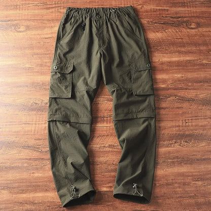 Men's Lightweight Cargo Pants Straight Casual Sport Shorts Summer Quick Drying Breathable Outdoor Fishing Hiking Climbing Pants