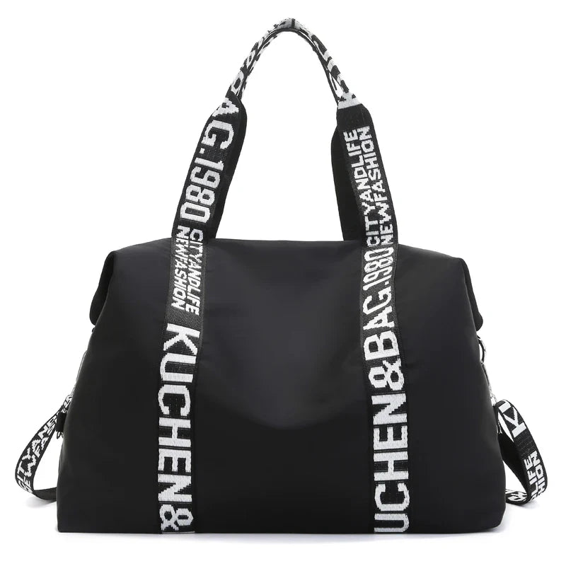 Women's Large Capacity Nylon Shoulder Bag Casual Top-Handle Fashion Tote Crossbody Handbag