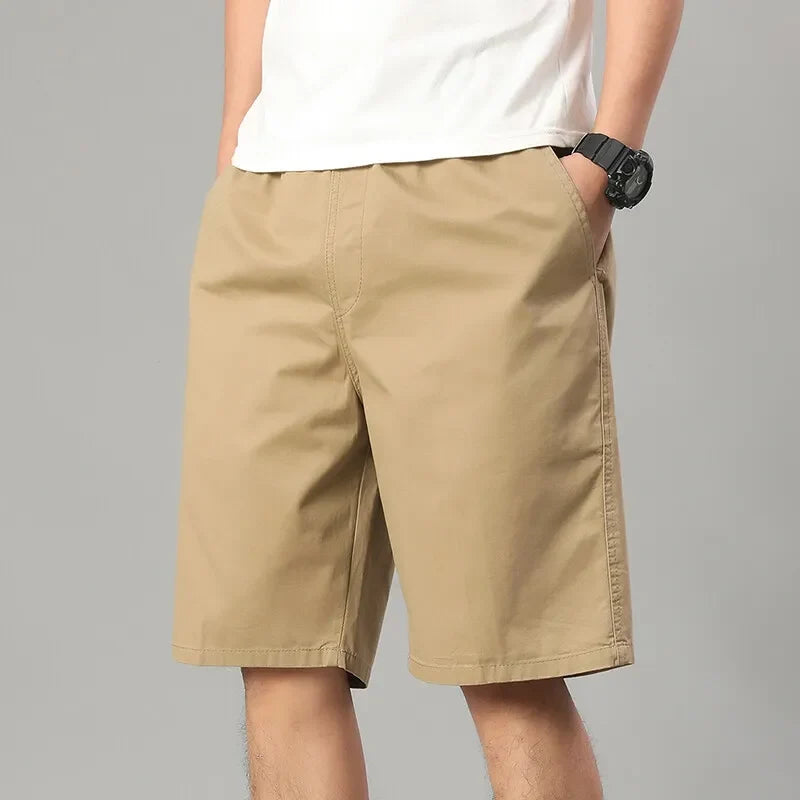 Men's Elastic Waist Casual Shorts Summer Light Weight Sweat Shorts Relaxed Fit Work Shorts Loose Casual Jogger Short