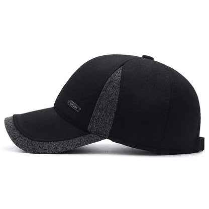 Auturnn Thick Warm Men Winter Baseball Cap With Ear Flaps, Ideal choice for Gifts