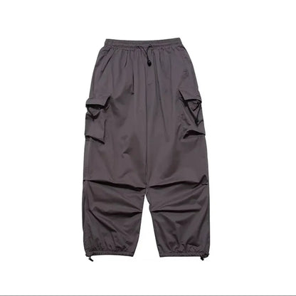 American Spring Summer Men Casual Cargo Pants Pockets Plus Size Black Out Door Elasticity Sports Oversize Pants 46 48 50