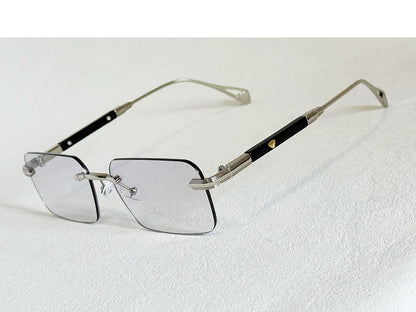 Rimless Sunglasses Women Trendy 2026 Metal Square Sunglass Men Luxury Fashion Glasses Vintage Dropshipping Lunette Soleil Femme