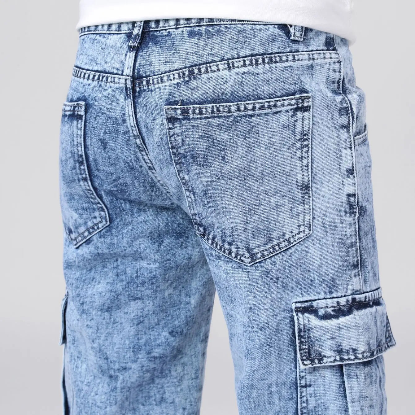 Men's Loose Straight Leg Jeans American Fashion Brand Casual Workwear Comfortable Fit Classic Style