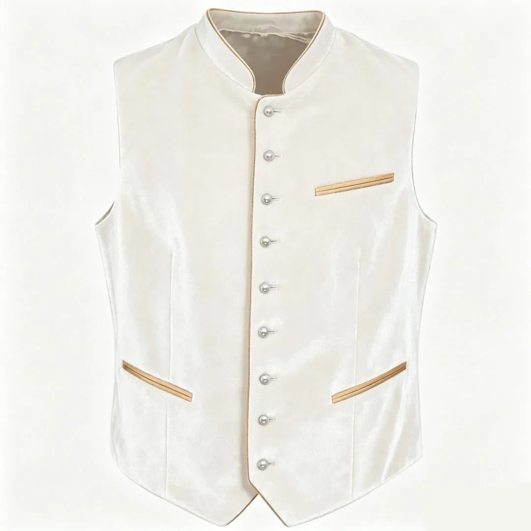 Men Vest Black Suede Velvet High Neck Single Breasted Waistcoat For Wedding Banquet Business Work Casual Daily Men Suit Vest