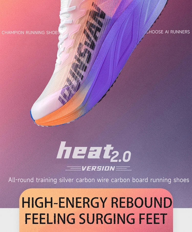 Carbon plate men marathon running shoes professional stable support shock absorption ultra light rebound sports shoes