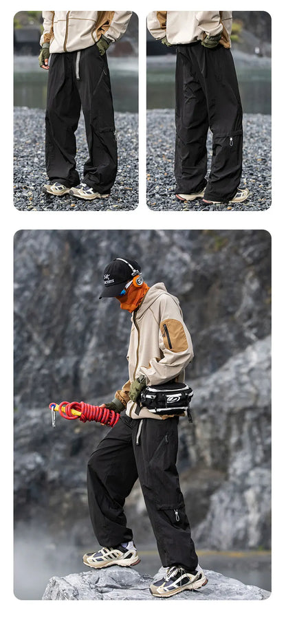 Autumn Hiking Pants Men Outdoor Waterproof Camping Paratrooper Pants Spring Wear-Resistant Mountaineering Fishing Cargo Trousers