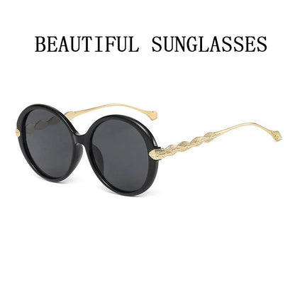 Round Sunglasses Women 2023 Oversized Luxury Fashion Glasses  Vintage Shades Retro Lunette De Soleil Femme Gafas De Sol Mujer