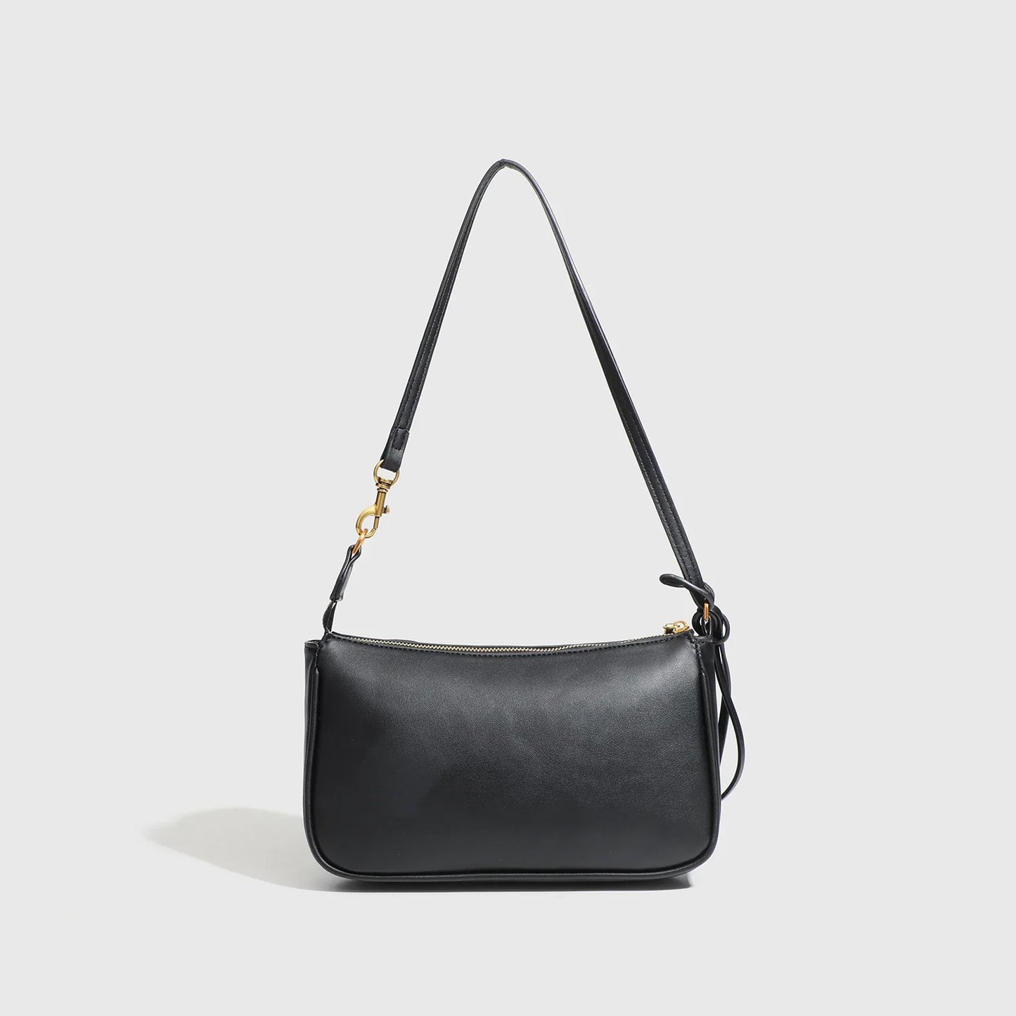 Women's Luxury Split Leather Shoulder Bag - Paris Classic Tote Handbag, Simple Metal Buckle Crossbody Underarm Bag