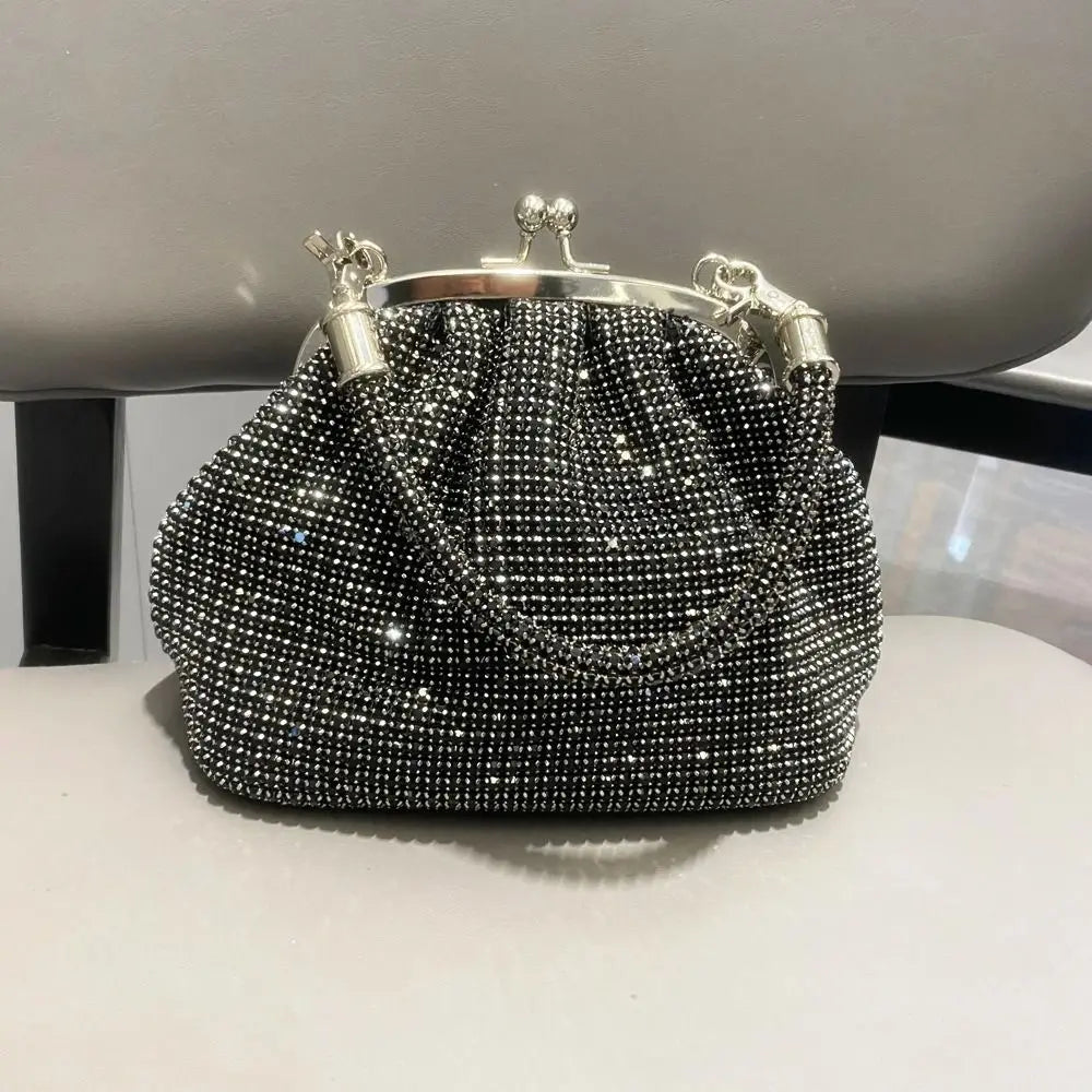 Fashion Rhinestones Evening Bag Portable Clutch Bag Casual Mini Purse Crystal Handbags Party for Women