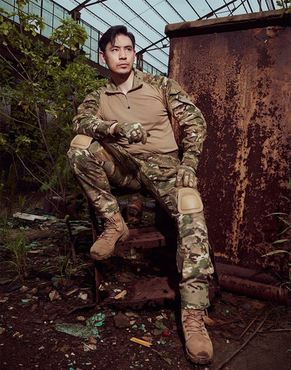Men Combat Pants With Knee Pads Tactical Cargo Sport Trousers Camouflage Multicam Trekking Hunting Clothes( Not knee pads)