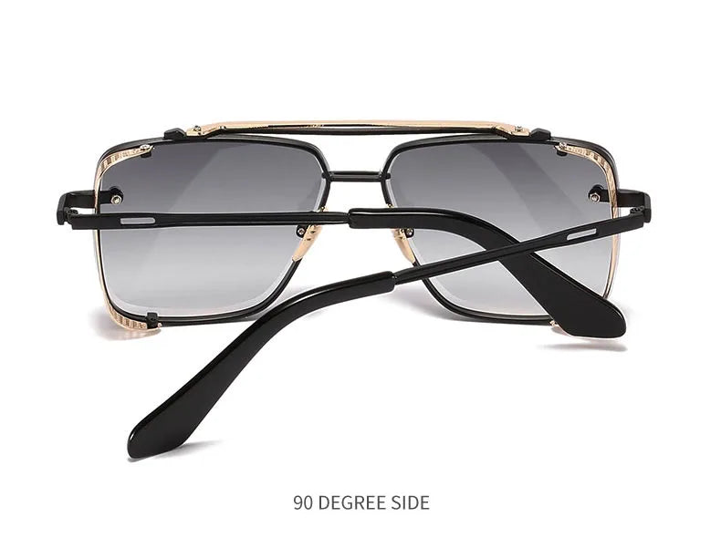 Metal Punk Sunglasses For Men Vintage Square Fashion Glasses 2024 Vacation Sunglasses Women Trendy Gafas De Sol Hombre Zonnebril
