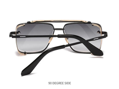 Metal Punk Sunglasses For Men Vintage Square Fashion Glasses 2024 Vacation Sunglasses Women Trendy Gafas De Sol Hombre Zonnebril