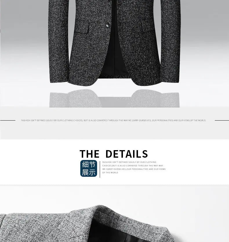 2026 Spring New Arrival Men's Business Casual Blazer High Quality Suit Jacket Comfortable Daily Wear Office Work Outwear