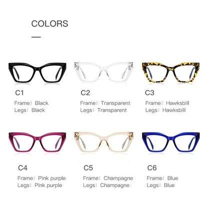 Fashion Personalized Glasses Anti-blue Light Cat Eye Reading Glasses Can Be Customized Prescription Ladies Eyeglasses 2167