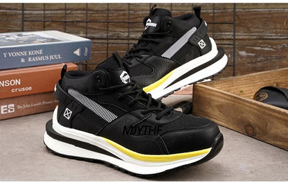 High Quality 2023 Fashion Work Boots Men Anti-puncture Safety Sneakers Steel Toe Cap Indestructible Protective Male Footwear