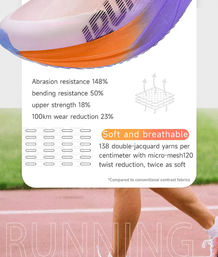 Carbon plate men marathon running shoes professional stable support shock absorption ultra light rebound sports shoes
